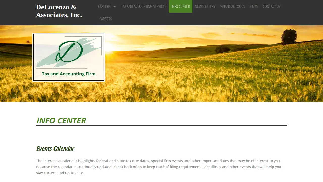 Delorenzo & Associates Inc page