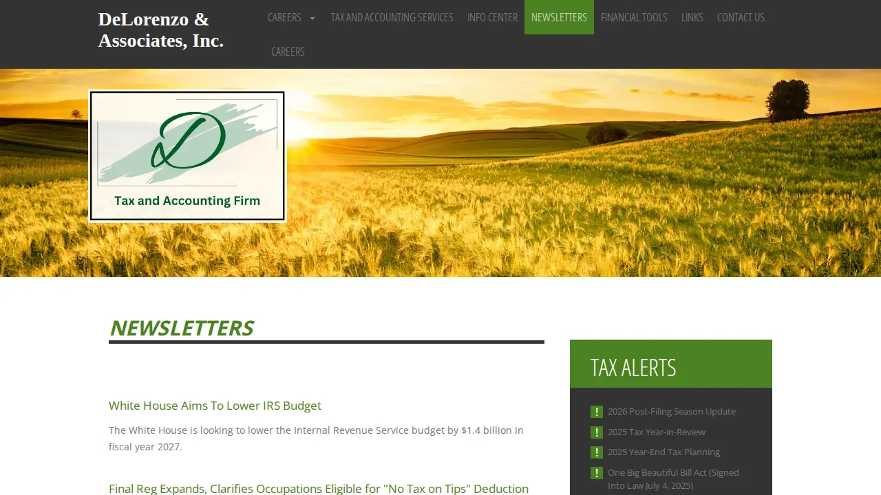 Delorenzo & Associates Inc page
