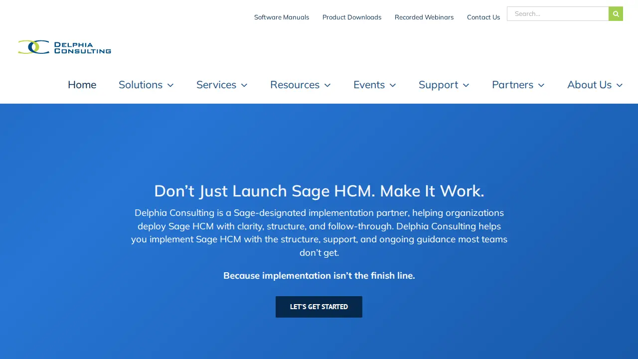 Delphia Consulting, LLC website
