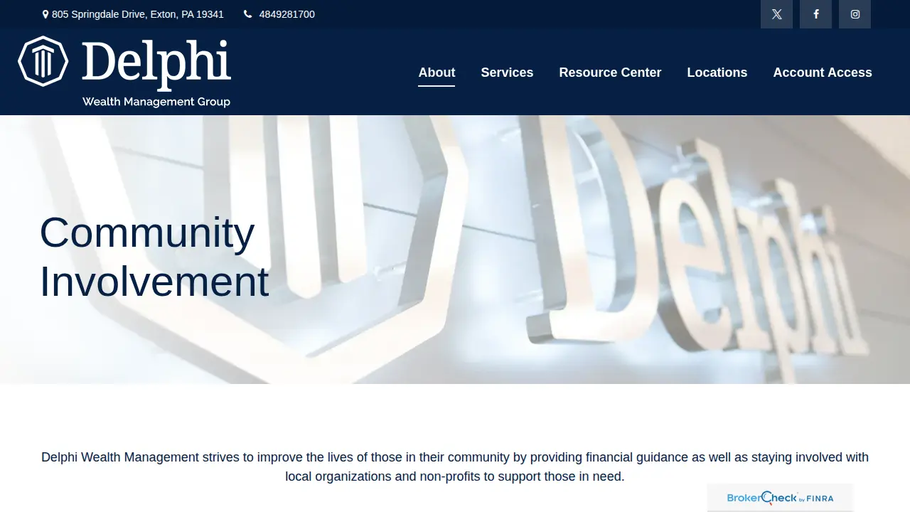 Delphi Wealth Management Group page