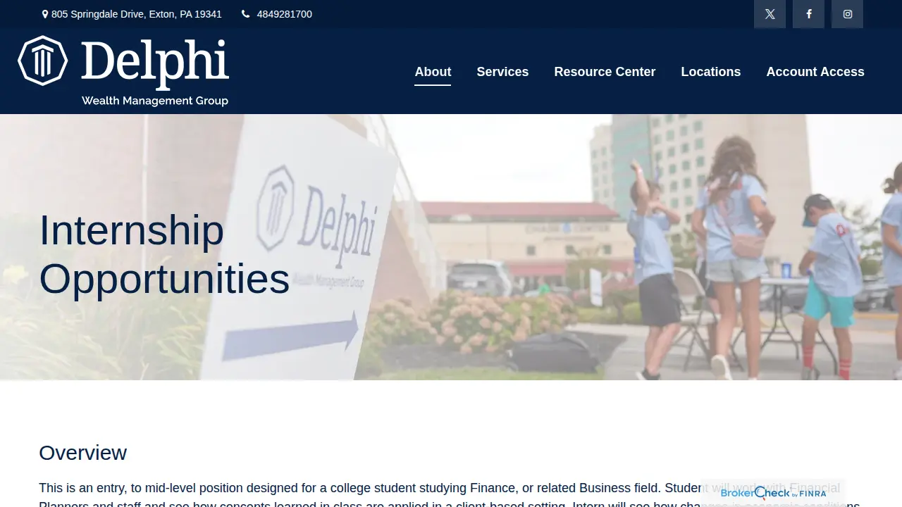 Delphi Wealth Management Group page