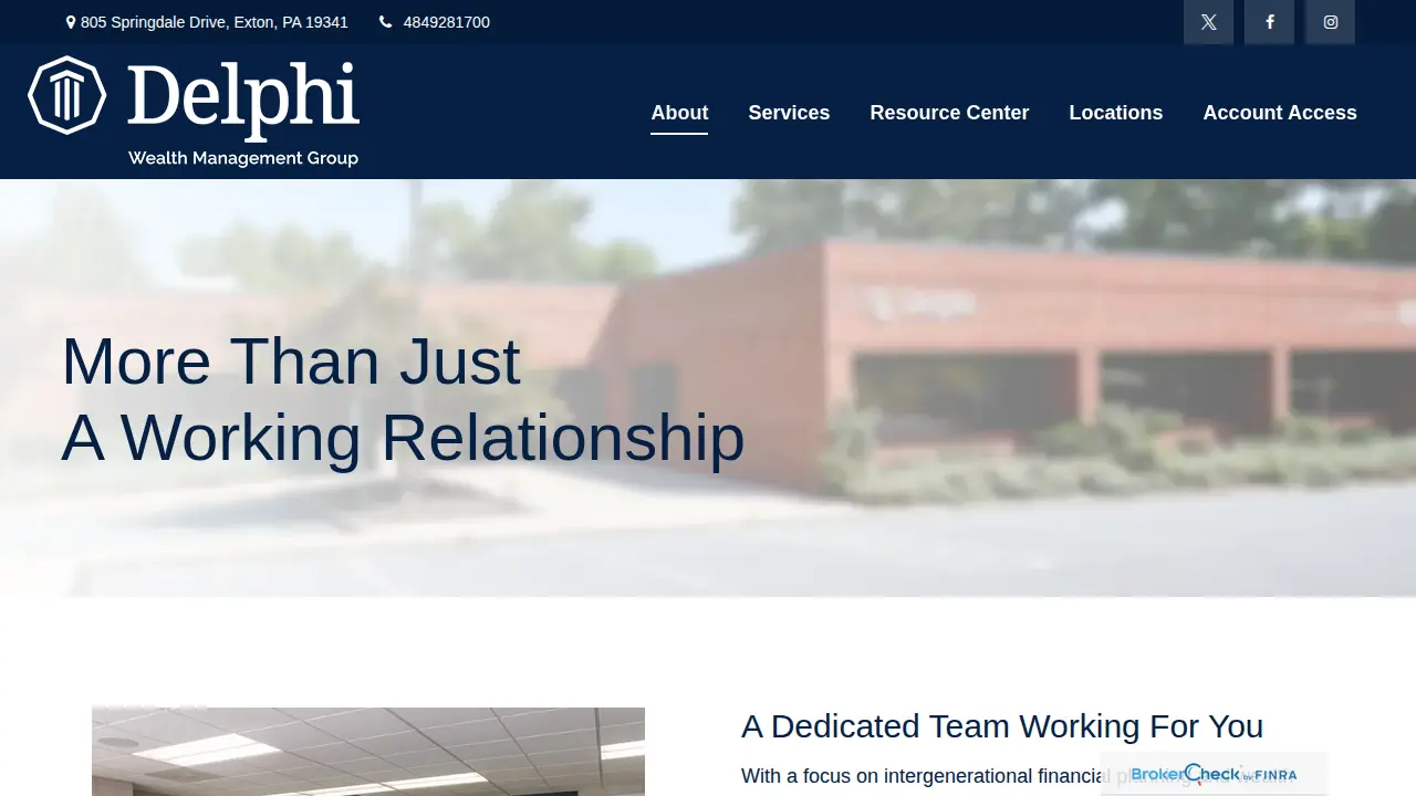 Delphi Wealth Management Group page