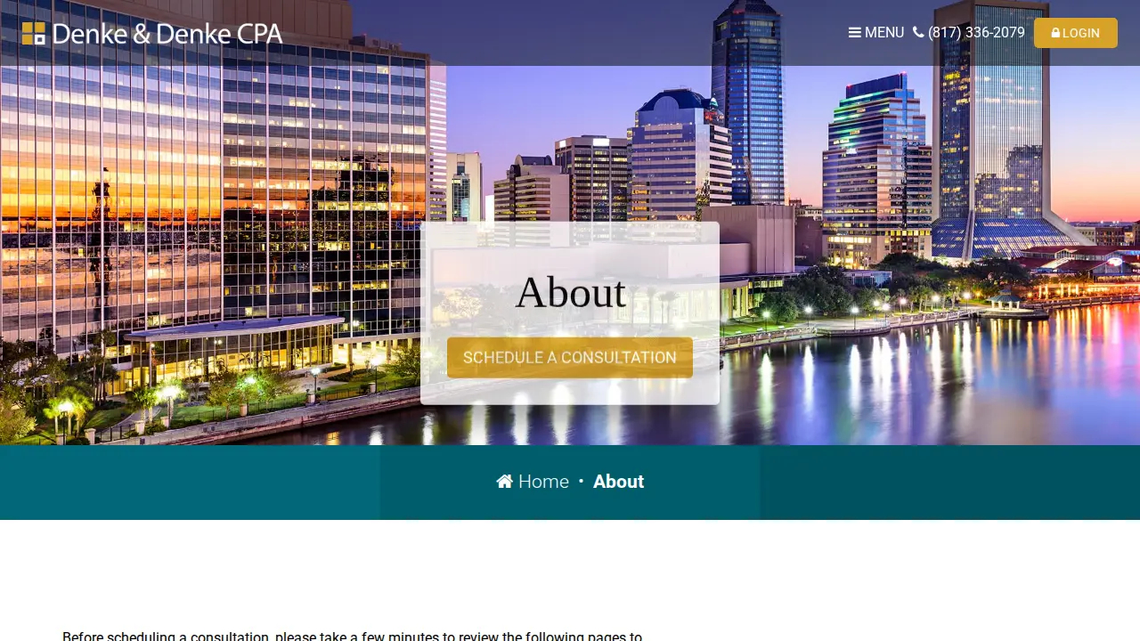 Denke & Denke, CPA page