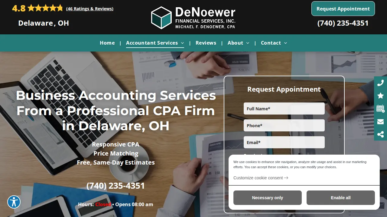 DeNoewer Financial Services Inc page
