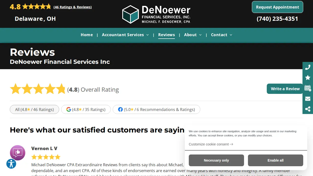 DeNoewer Financial Services Inc page