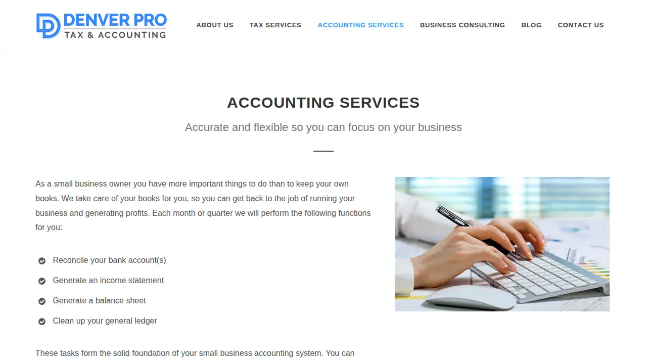 Denver Pro Tax & Accounting page