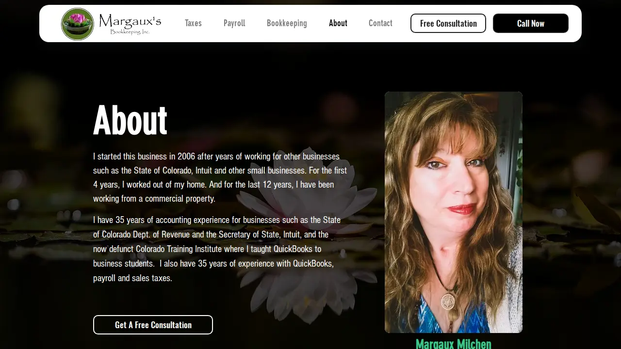 Margaux's Bookkeeping, Inc. page