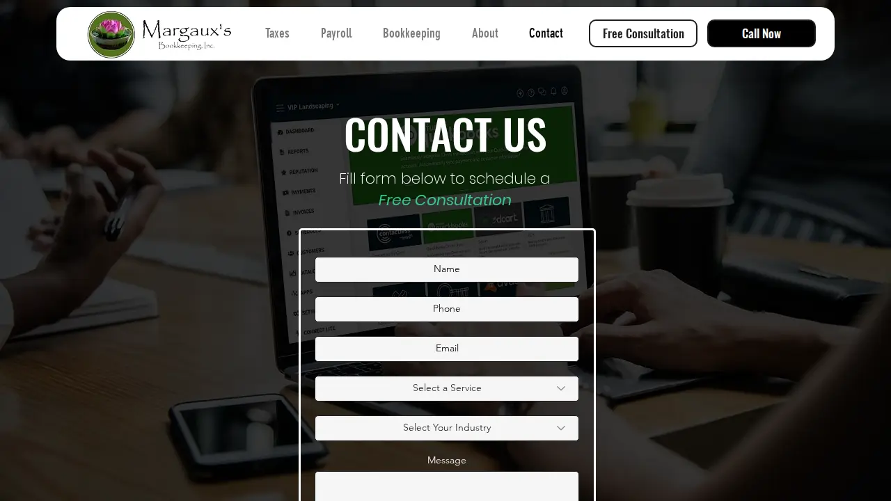 Margaux's Bookkeeping, Inc. page