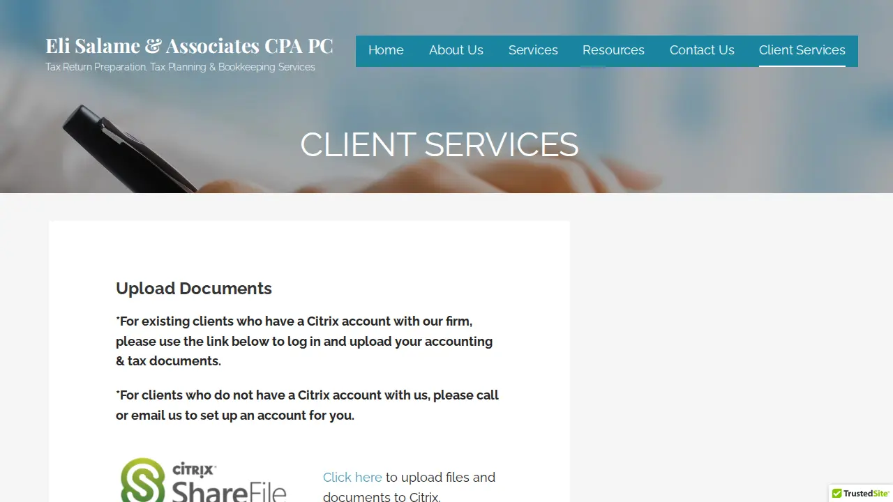 Eli Salame & Associates CPA PC page