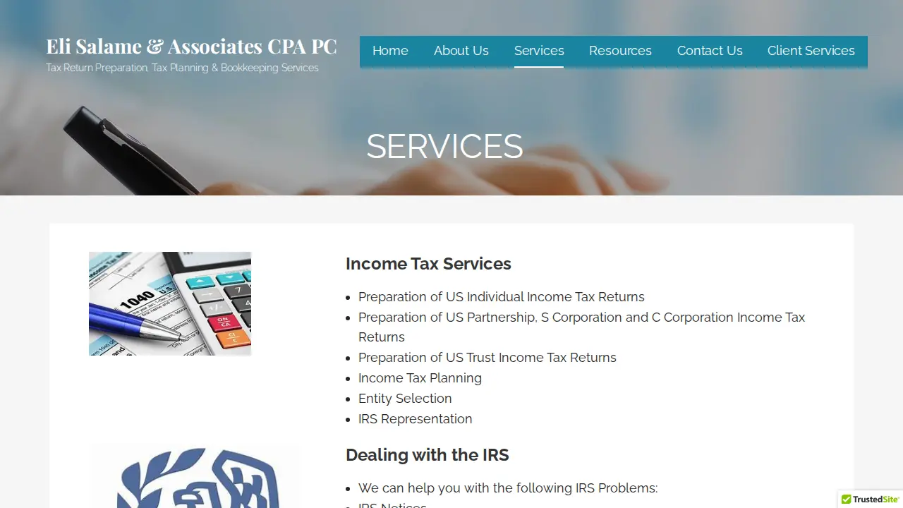 Eli Salame & Associates CPA PC page