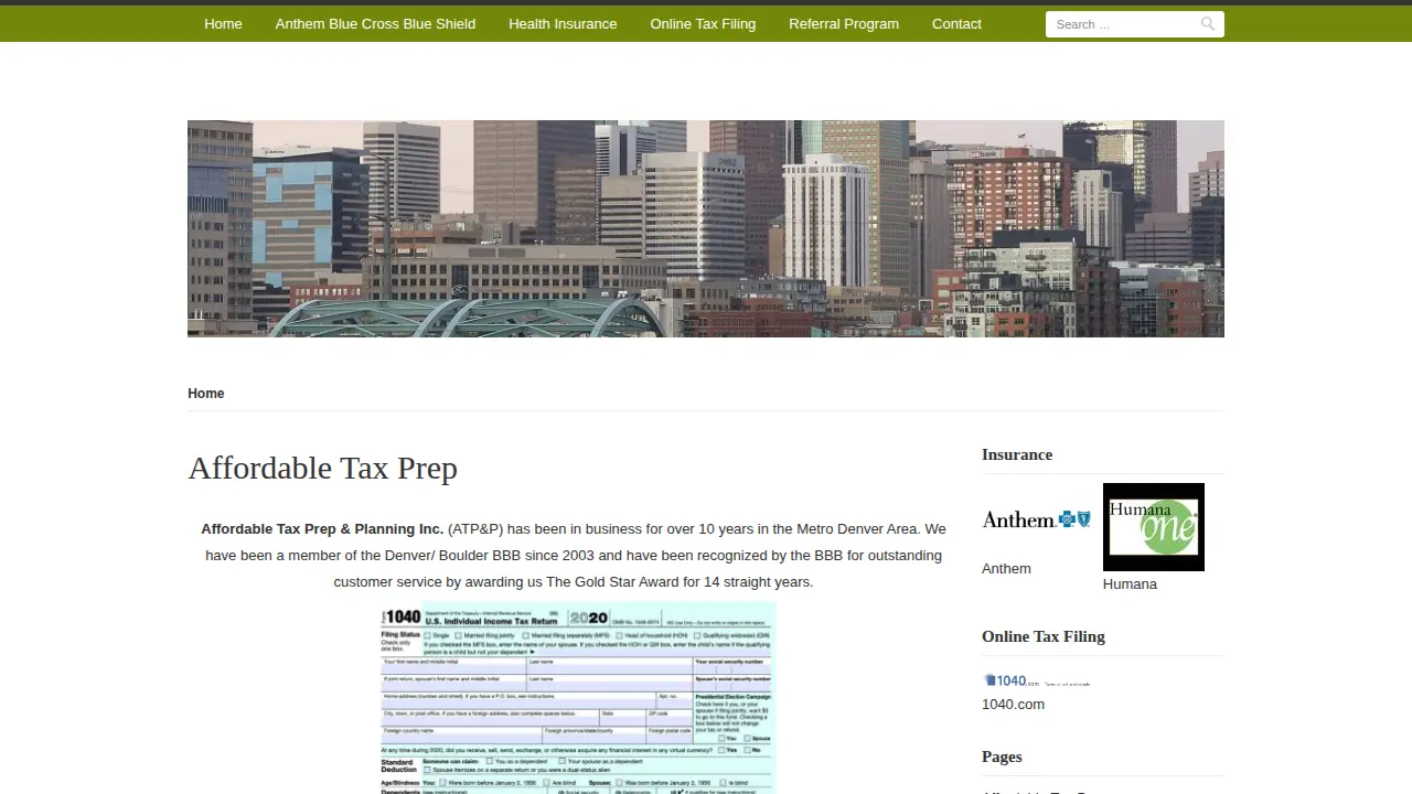 Affordable Tax Prep & Planning