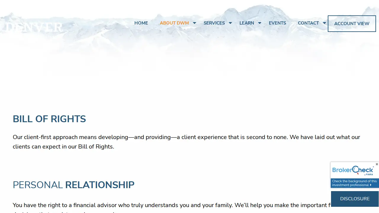 Denver Wealth Management, Inc. page