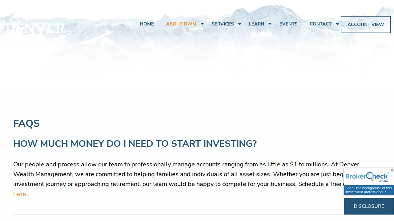 Denver Wealth Management, Inc. page
