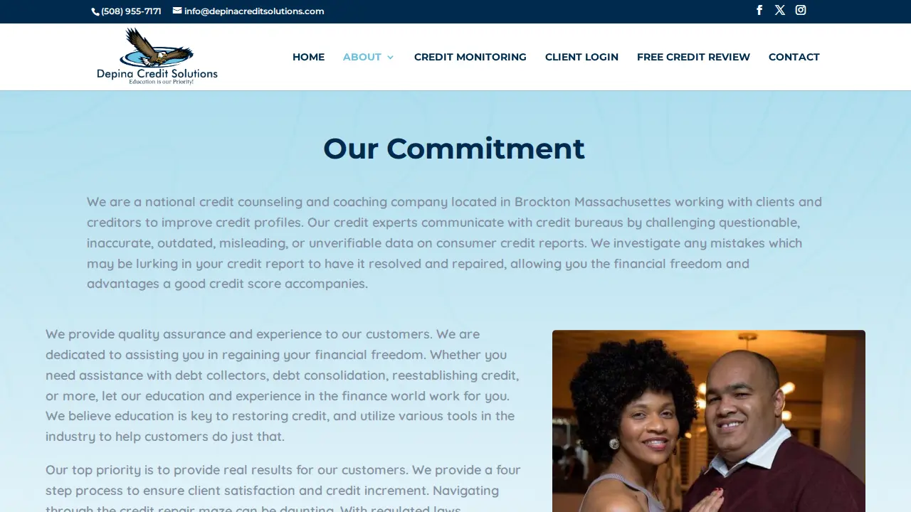 DEPINA CREDIT SOLUTIONS page