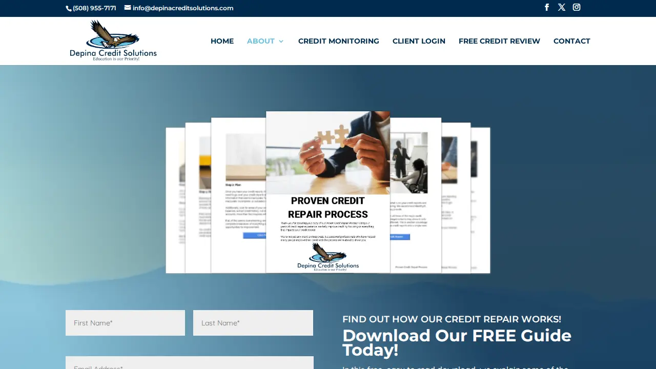DEPINA CREDIT SOLUTIONS page