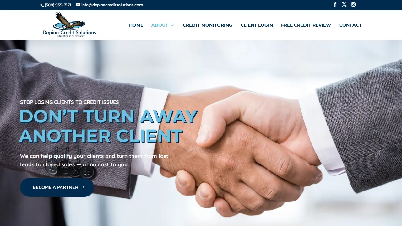 DEPINA CREDIT SOLUTIONS page
