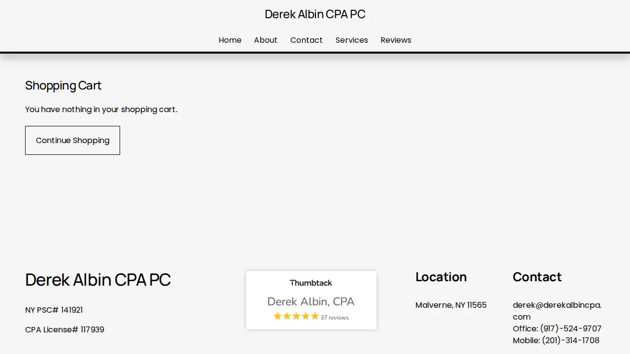 Derek Albin CPA PC page