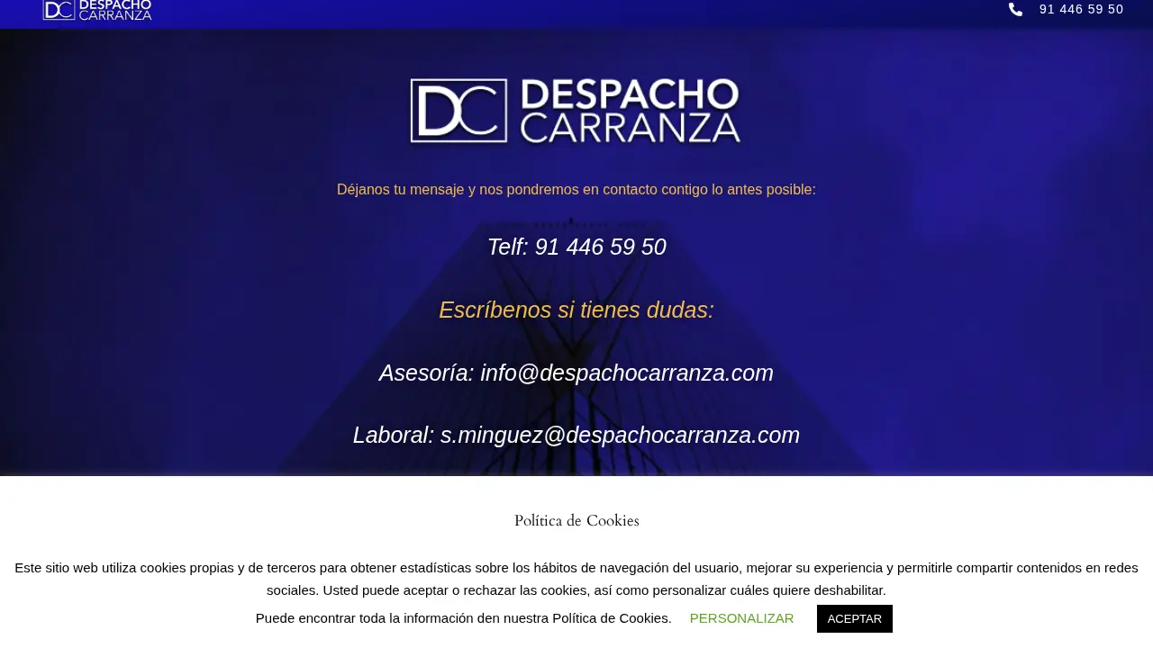 Despacho Carranza Servicio y Gestión Empresarial page