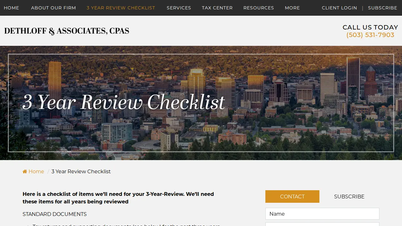 Dethloff & Associates page