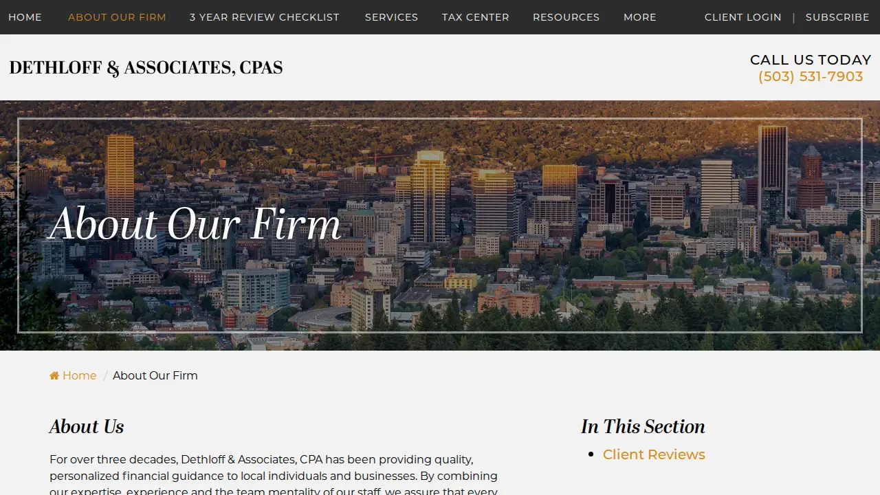 Dethloff & Associates page