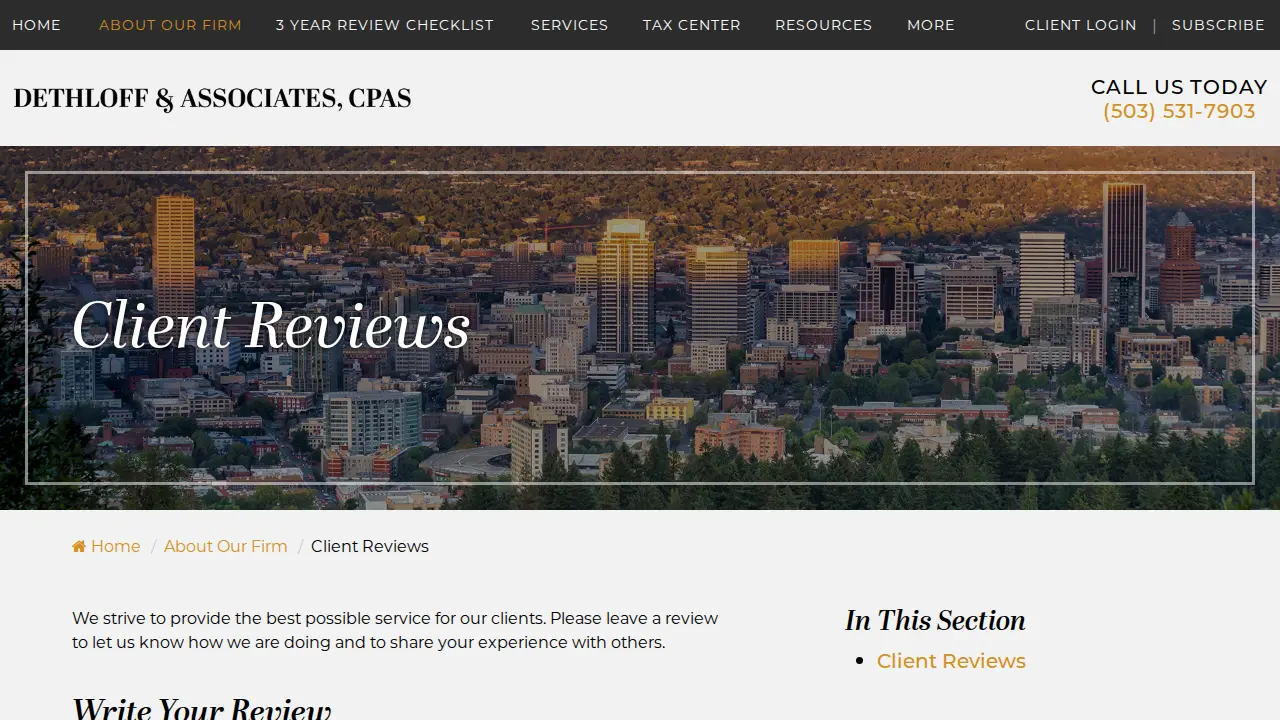 Dethloff & Associates page