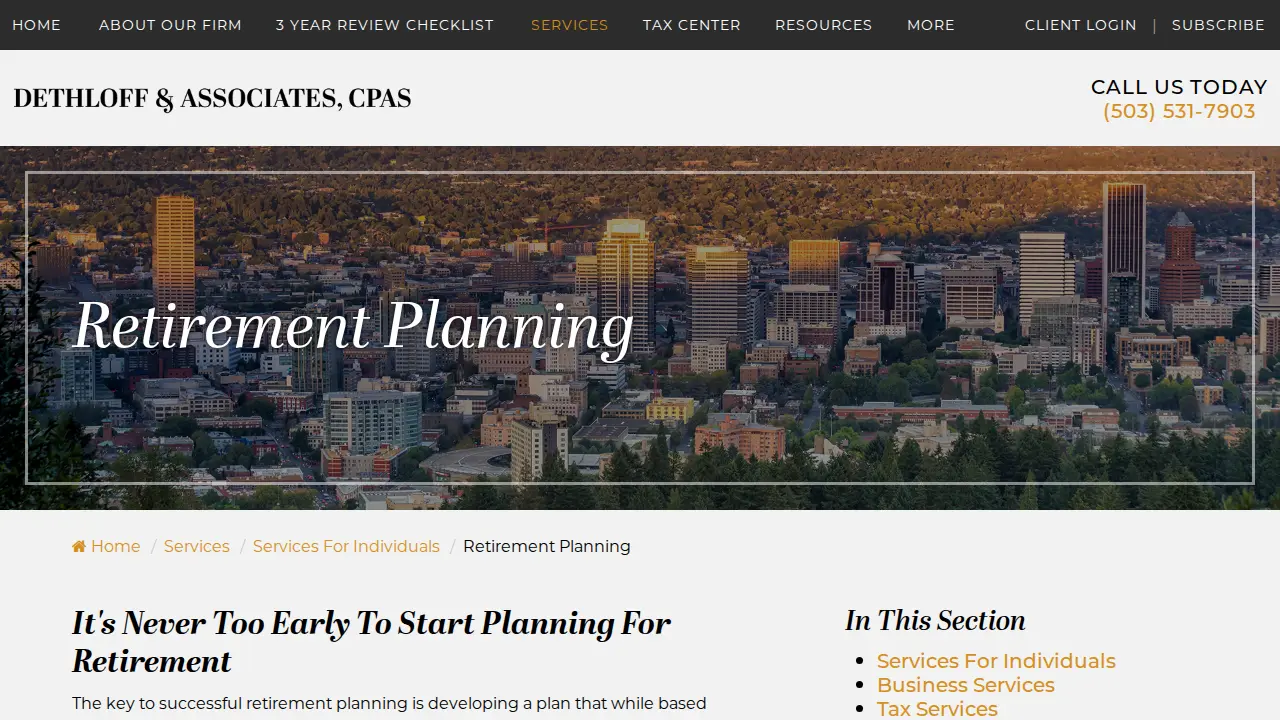 Dethloff & Associates page