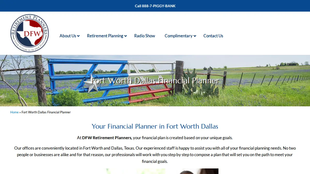 DFW Retirement Planners page