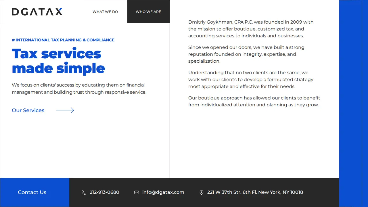 DMITRIY GOYKHMAN, CPA PC page