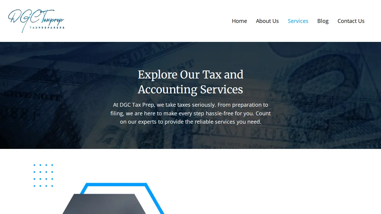 DGC Tax Prep page