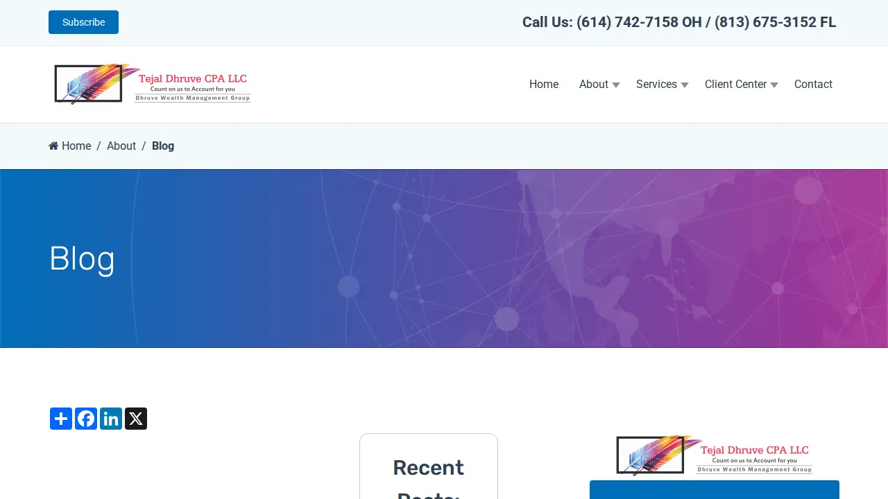 Tejal Dhruve CPA page