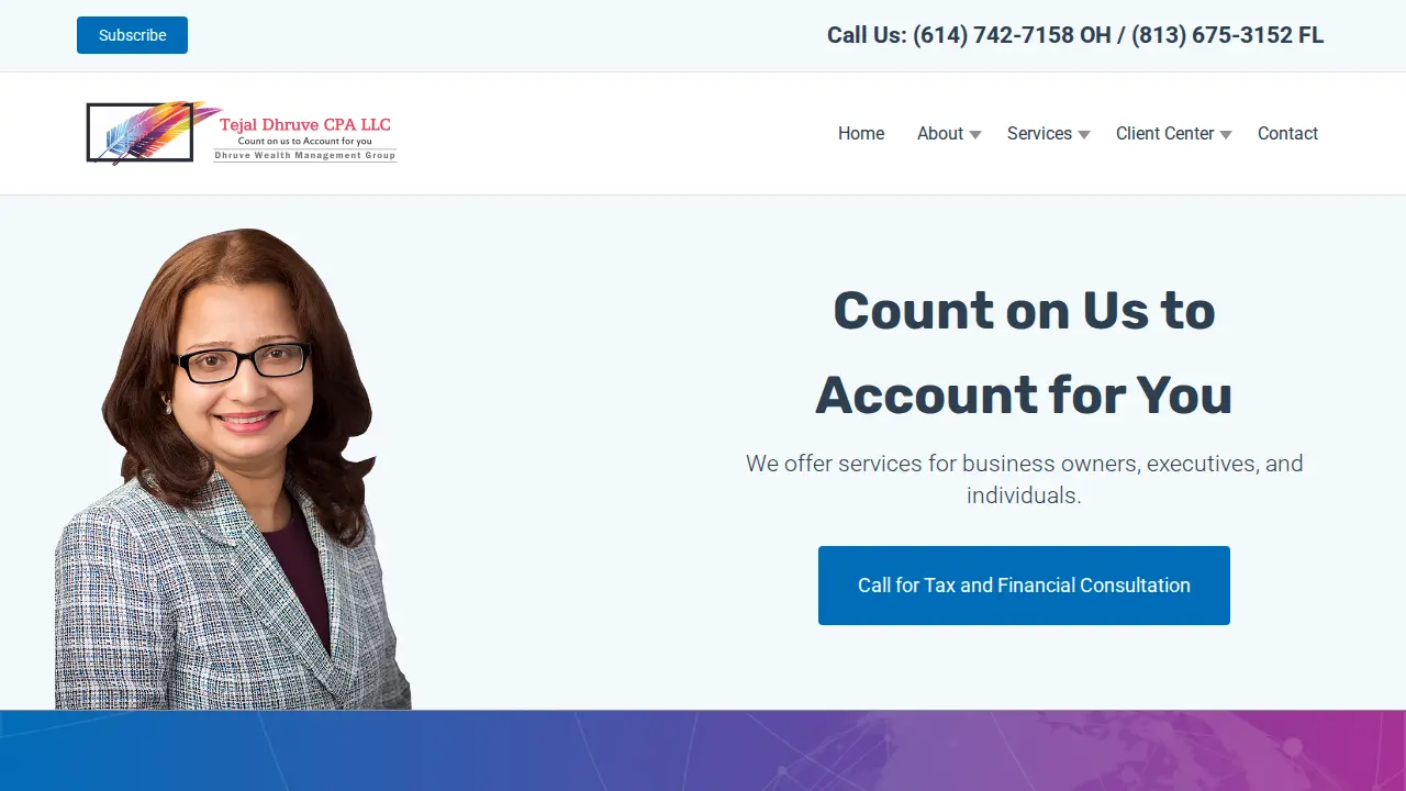 Tejal Dhruve CPA page