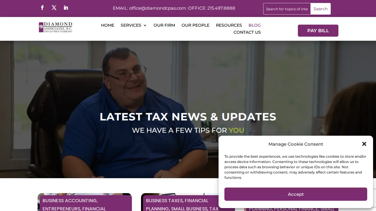 Diamond & Associates PC CPAs page