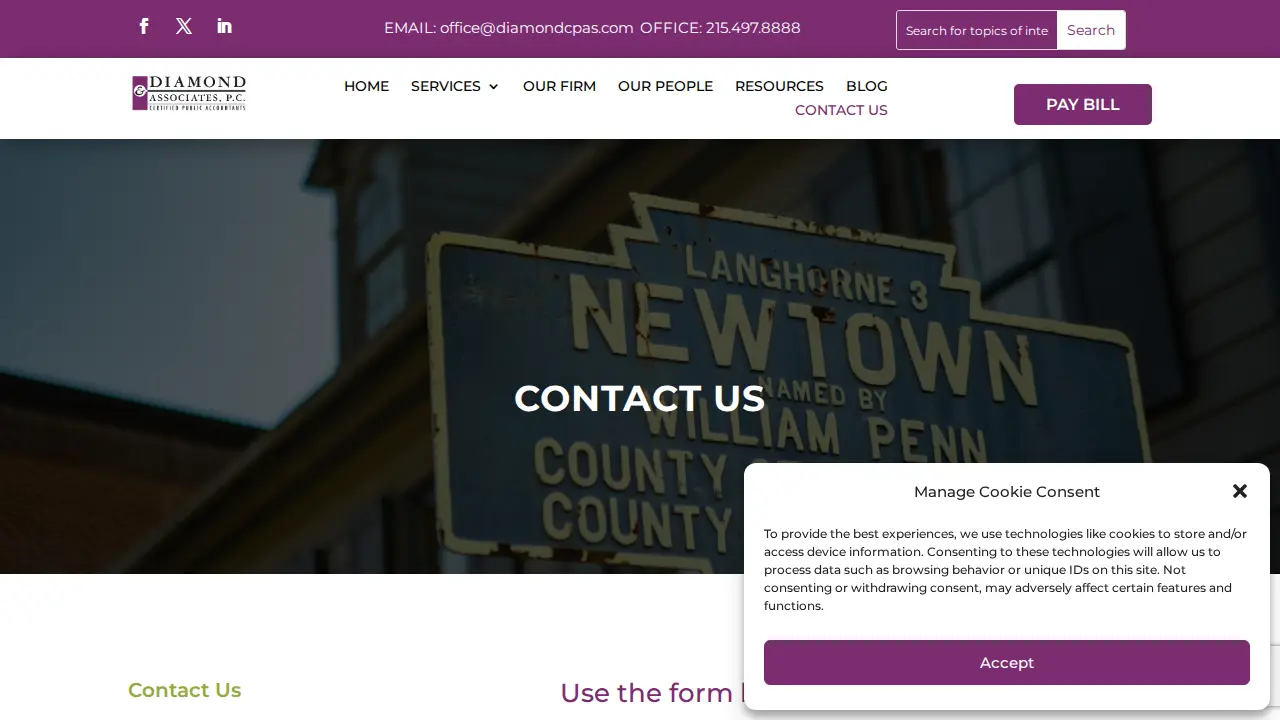 Diamond & Associates PC CPAs page