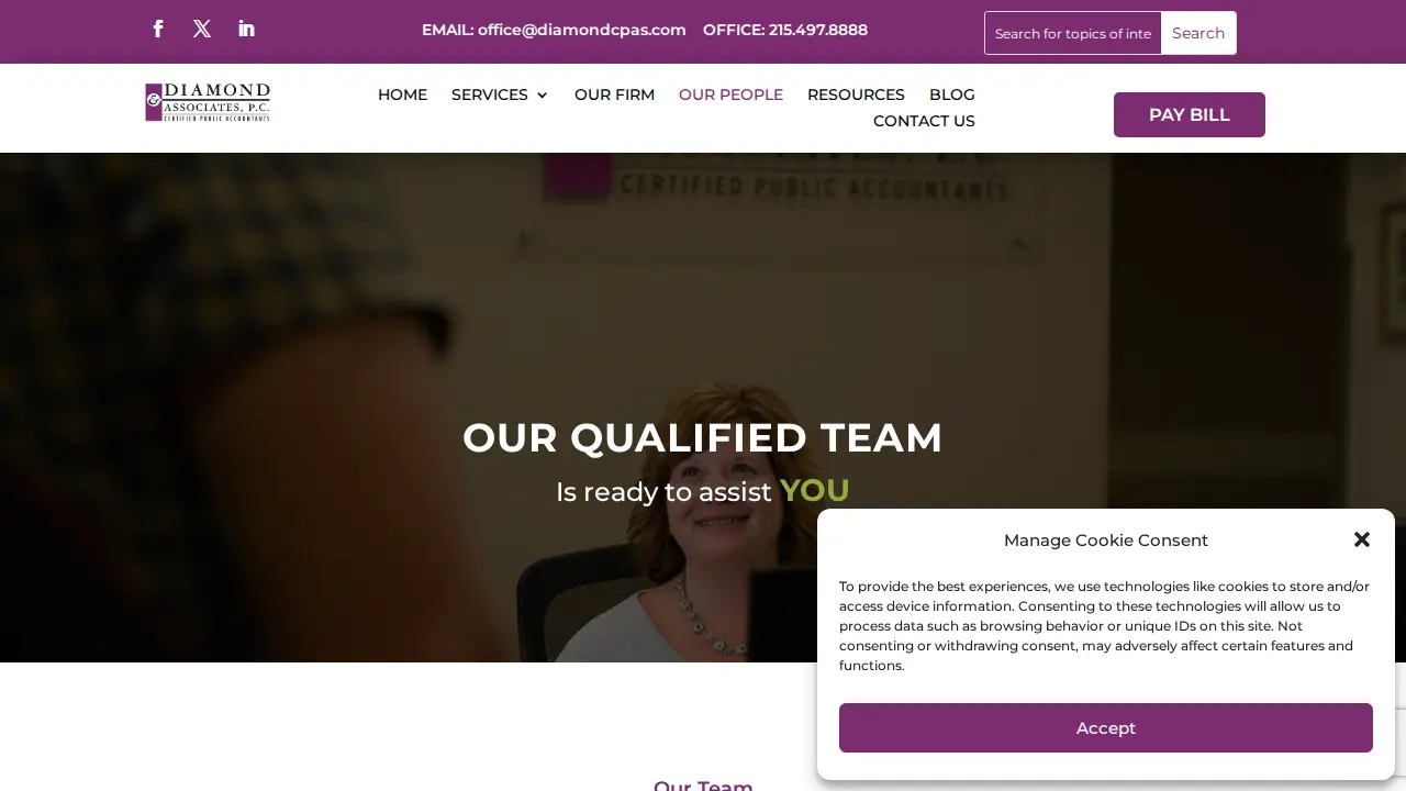 Diamond & Associates PC CPAs page