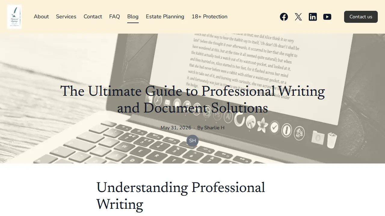 Diamond Signings - Paralegal Services page