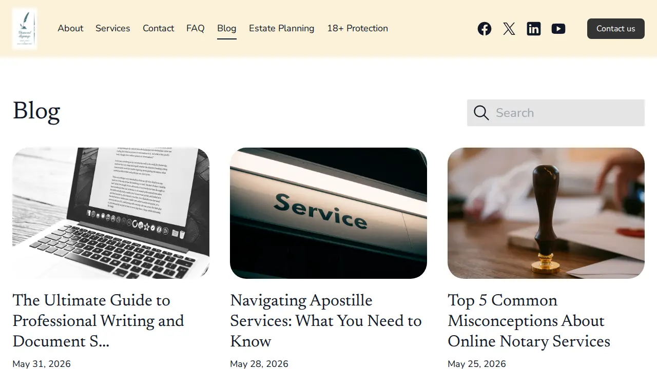 Diamond Signings - Paralegal Services page