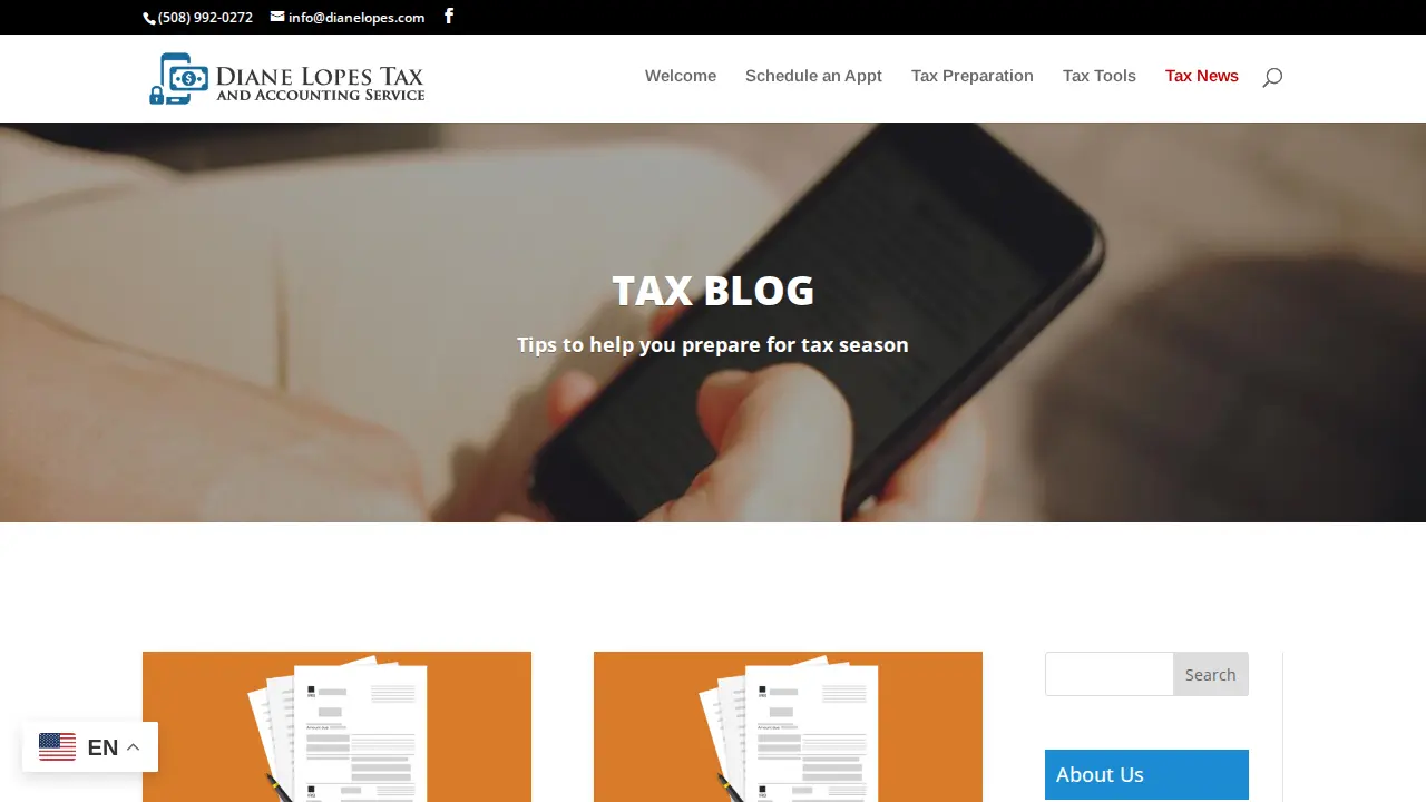Diane Lopes Tax & Accounting Service page