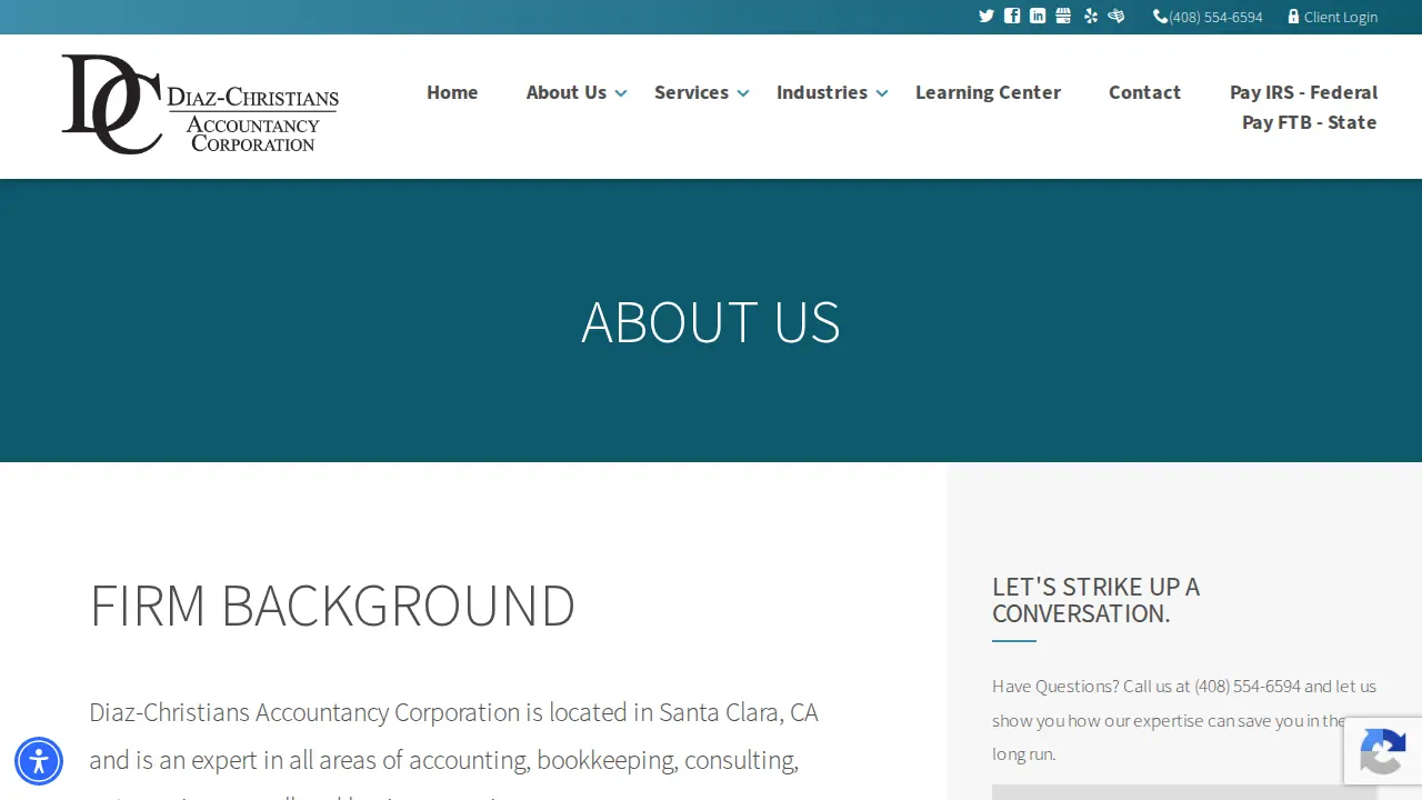 Diaz-Christians Accountancy Corporation page