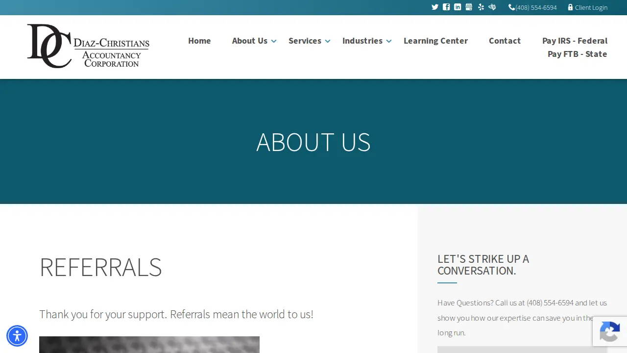 Diaz-Christians Accountancy Corporation page