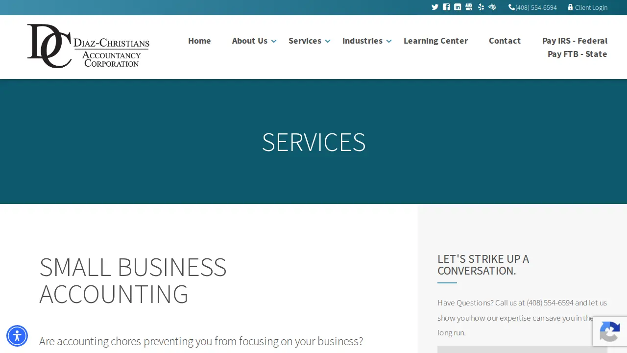 Diaz-Christians Accountancy Corporation page