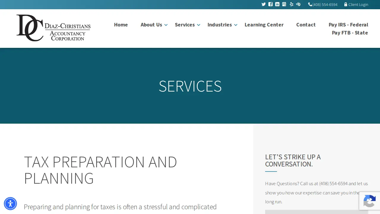 Diaz-Christians Accountancy Corporation page