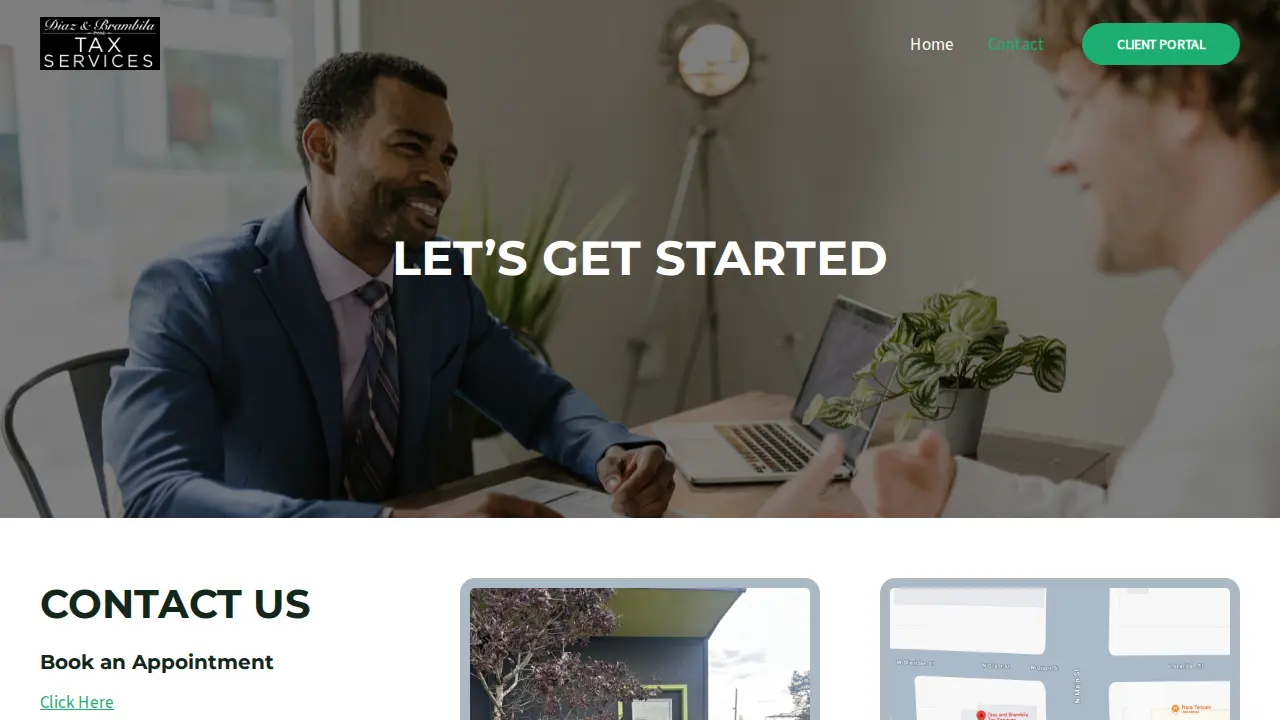 Diaz and Brambila Tax Services page