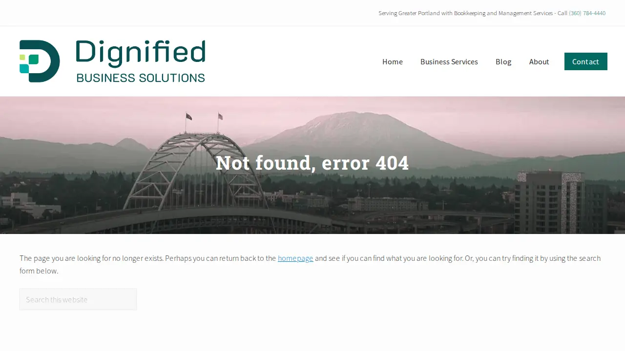 Dignified Business Solutions page