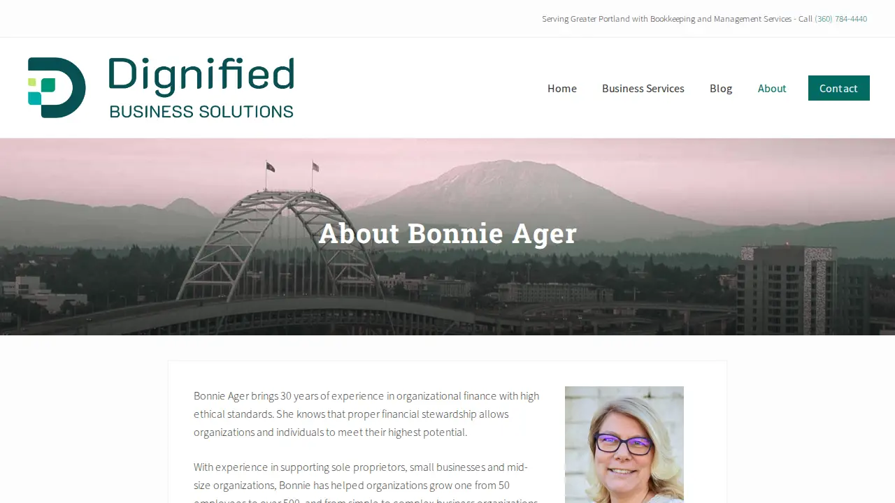 Dignified Business Solutions page