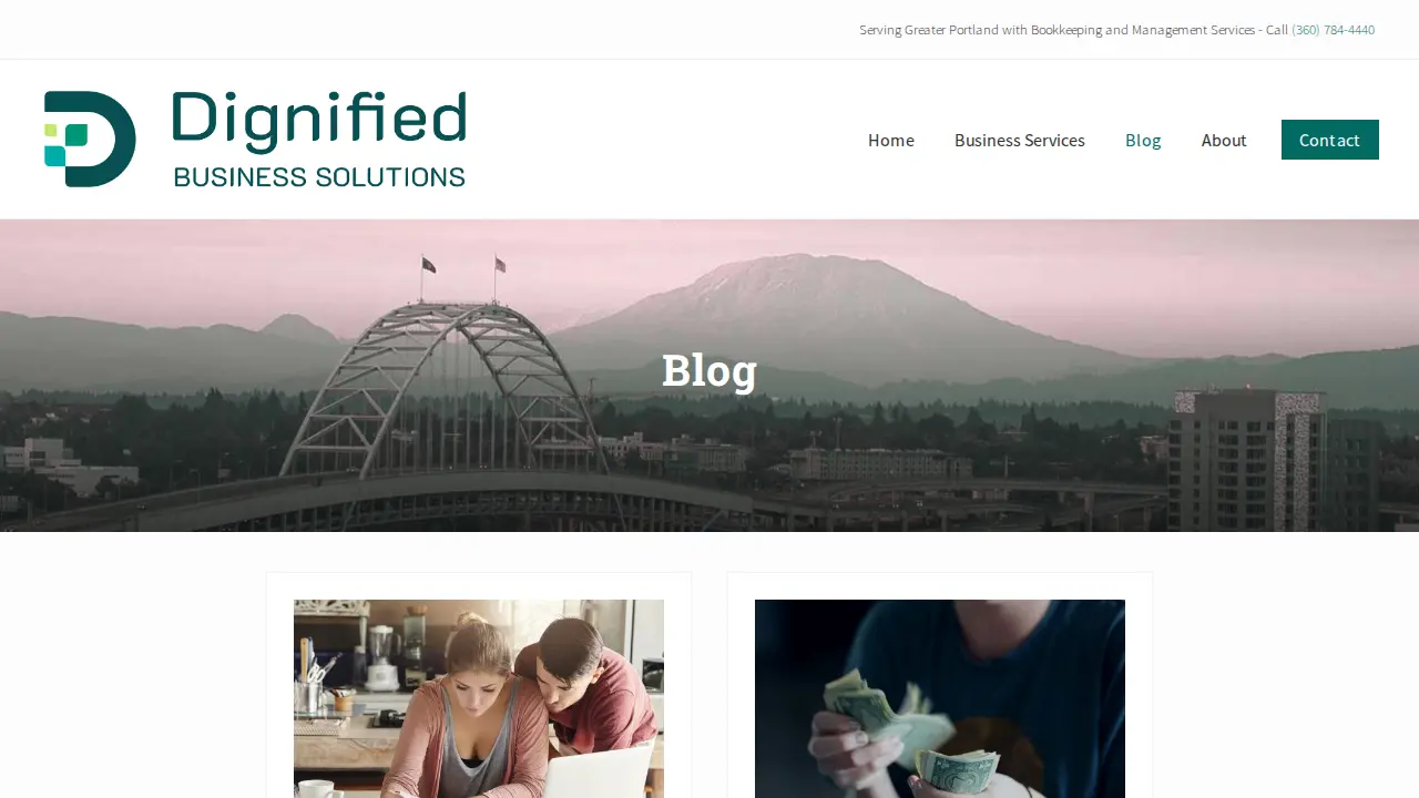 Dignified Business Solutions page