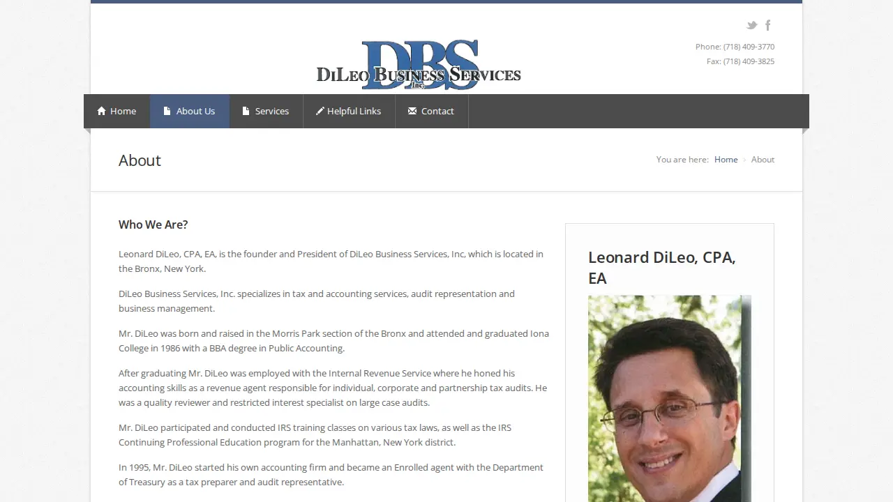 DiLeo Business Services Inc. page