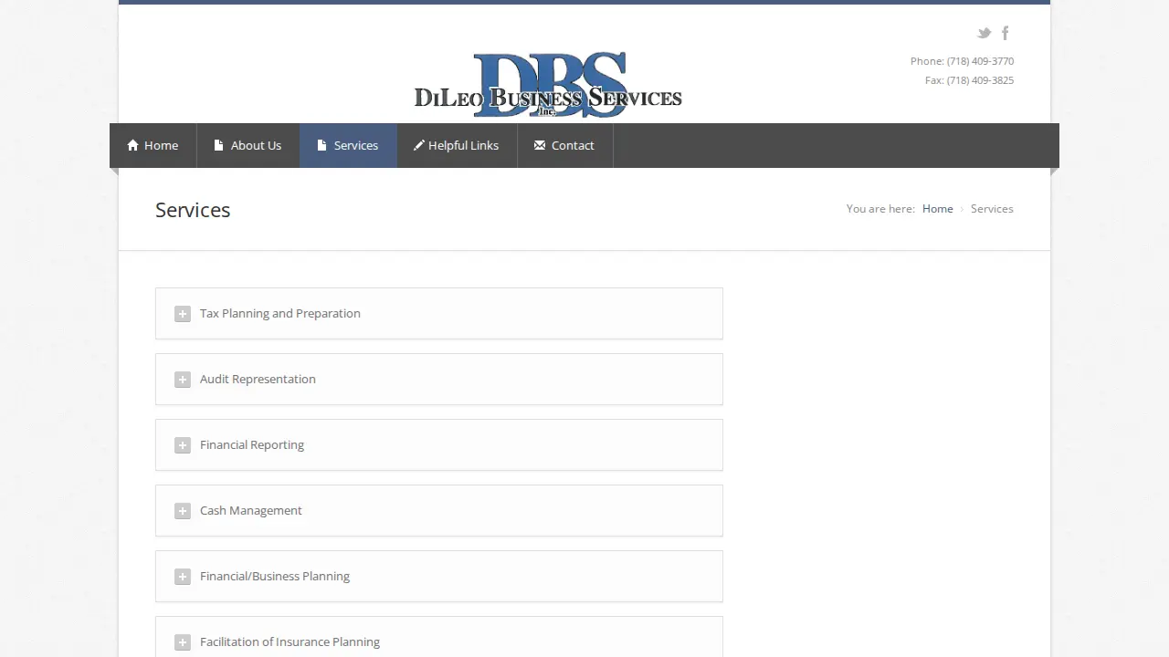 DiLeo Business Services Inc. page