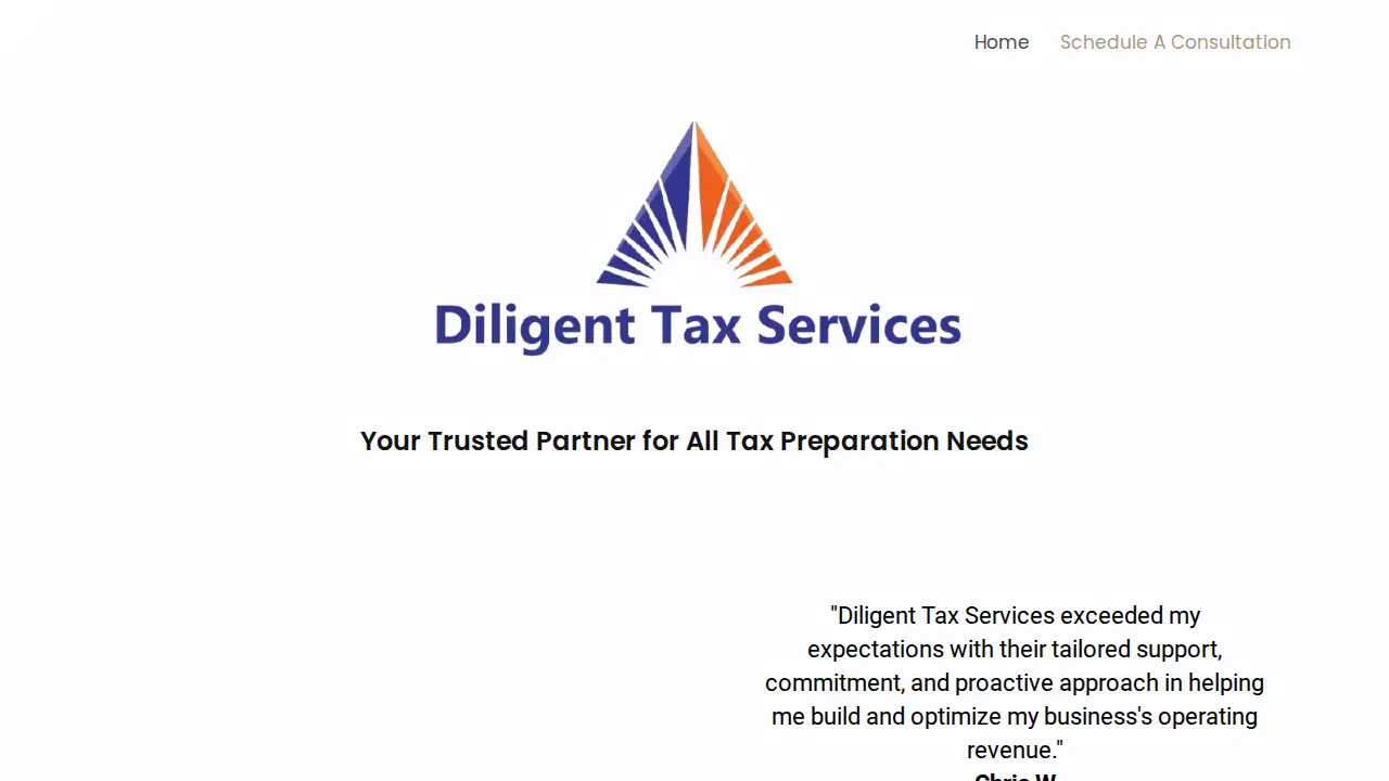 Diligent Tax Services LLC page