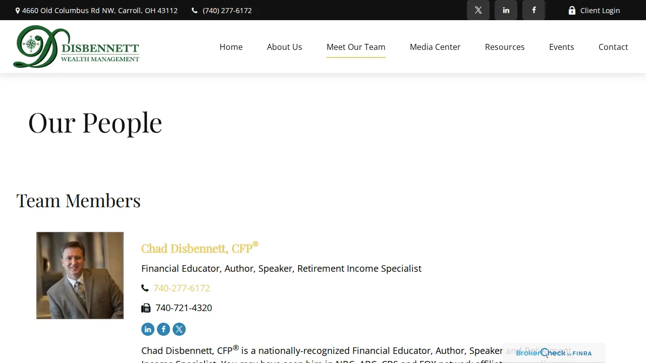Disbennett Wealth Management Group page