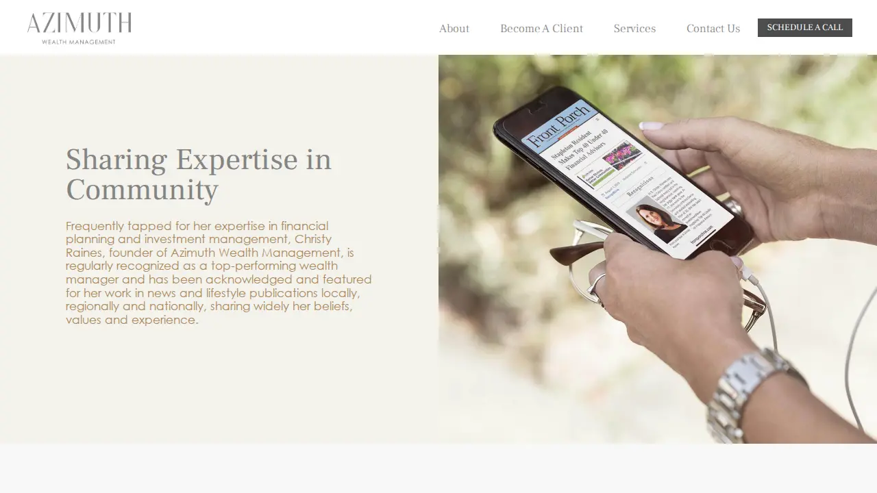 Azimuth Wealth Management, Inc. page